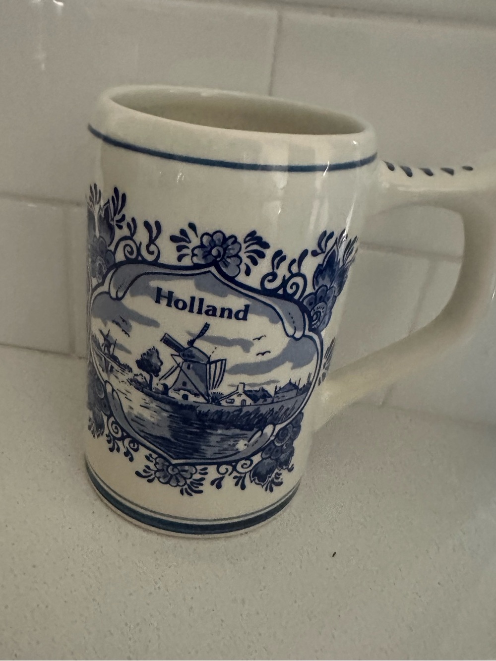 Holland Blue and White Ceramic Decorative Mug